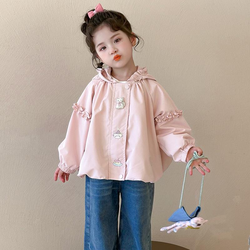 

Модная девичья куртка весна-осень 2025 - Стильная и очаровательная 90cm розовый