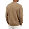Autumn Winter Men Solid Color Crew Neck Sweatshirt Long Sleeve Loose Casual Daily Outdoor Pullover Sweatwear