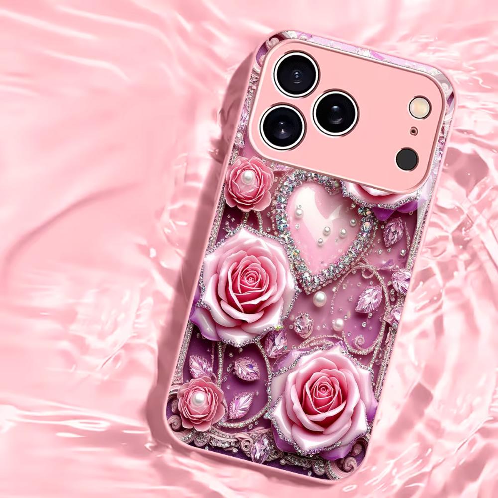 Flowers Love Madam Protect PhoneCase Glass PhoneCase for iPhone 17 16 15 14 13 12 11pm Pro Plus Dropresistant cellphone Female