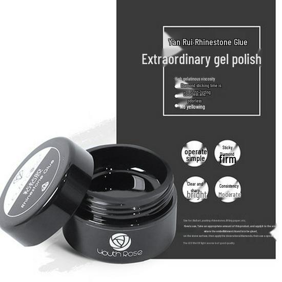 Yanrui Nail Strengthening & Matte Gel Polish Set for Rhinestones - Base & Top Coat Combo.