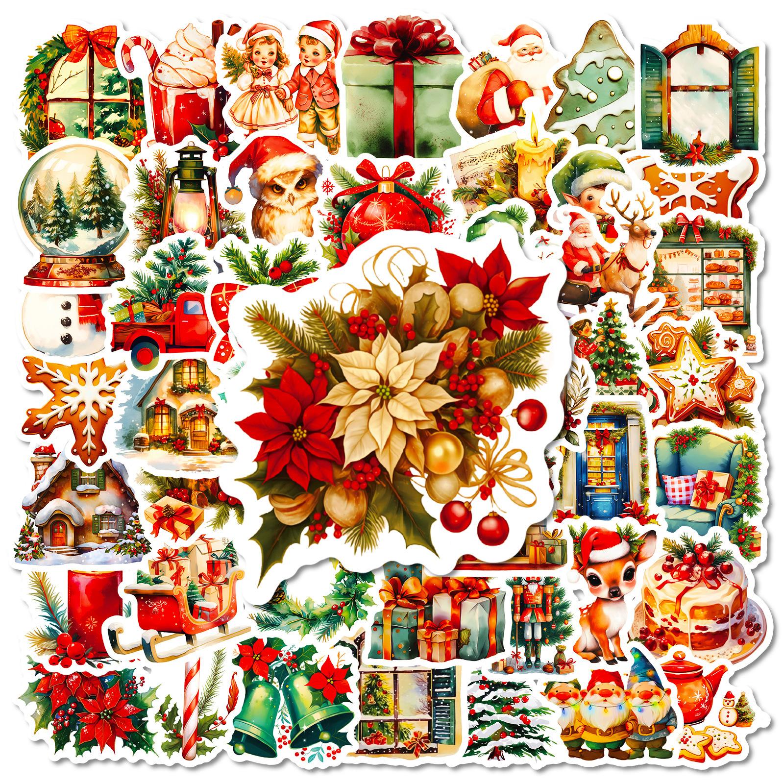 

50 Tree Root Christmas Stickers, Party Gift Decorations, Water Bottles, Computer Stickers One Size