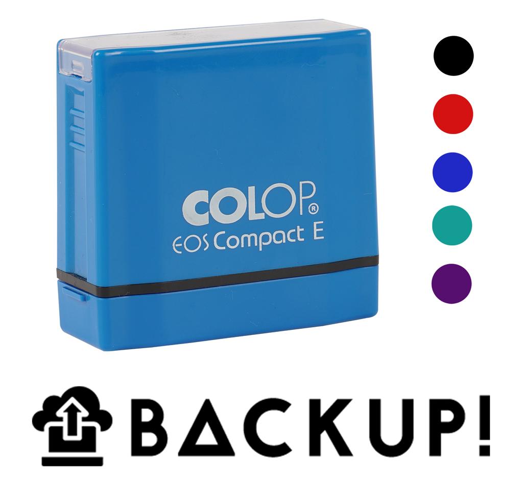 Printtoo Backup Self Inking Rubber Stamp Pre-Inked Office Stamp- Home Office Business Stationery, Black- 42 x 9