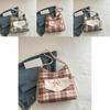 Trendy Summer 2024 Korean Style Plaid Tote Bag For Women With Chic Bow Detail