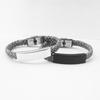 Stilvolles Herrenarmband aus Edelstahl mit Leder und Titangeflecht