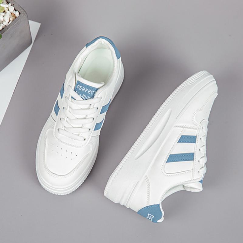 White Shoes for Women, Fashionable and Versatile Sports Shoes, Wear-resistant, Breathable and Height-increasing Casual Shoes