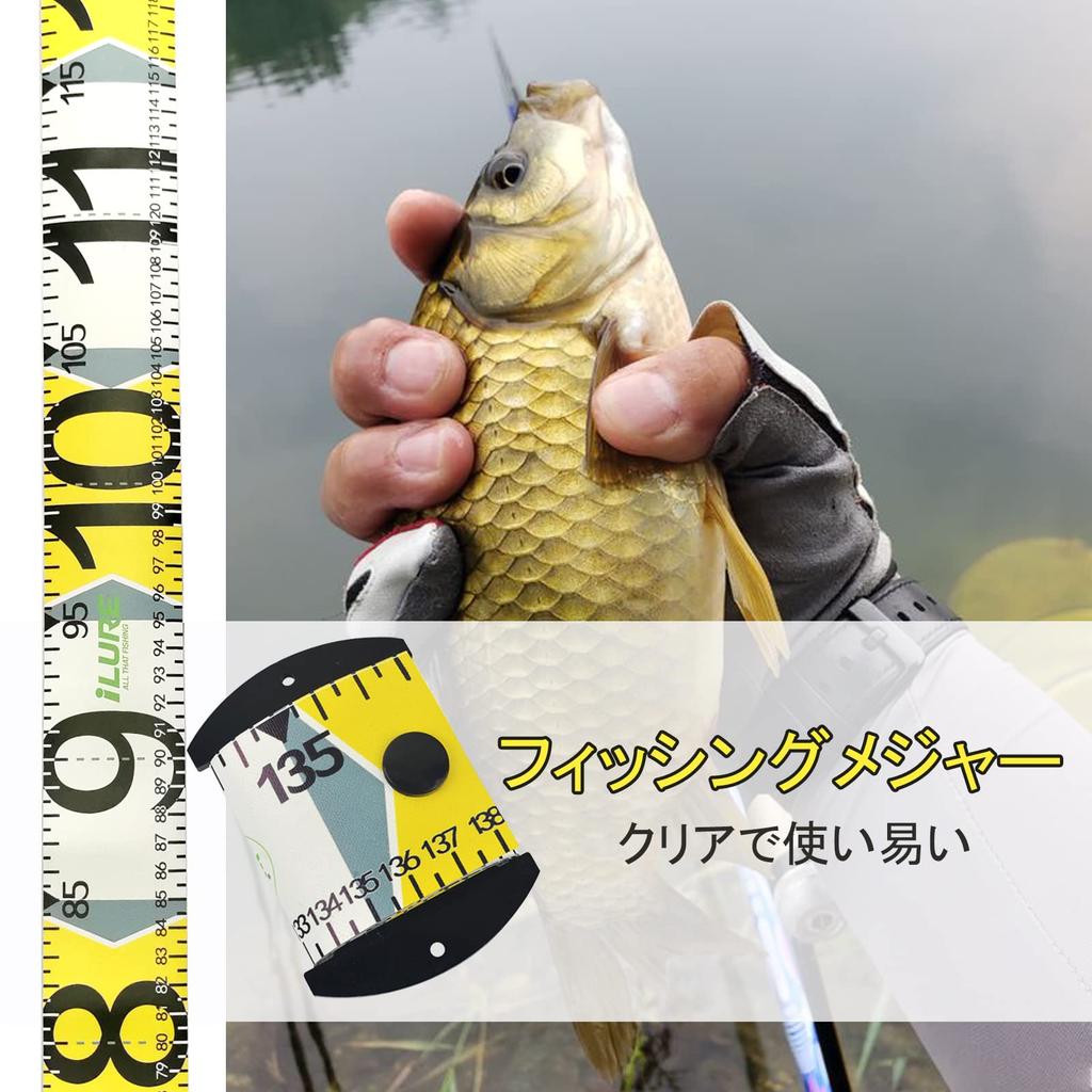 Fishing Measure 135cm Fish Ruler Fish Measuring Ruler Fish Measuring Tape Lightweight Compact Waterproof UV Protection D.B.J Wear-resistant