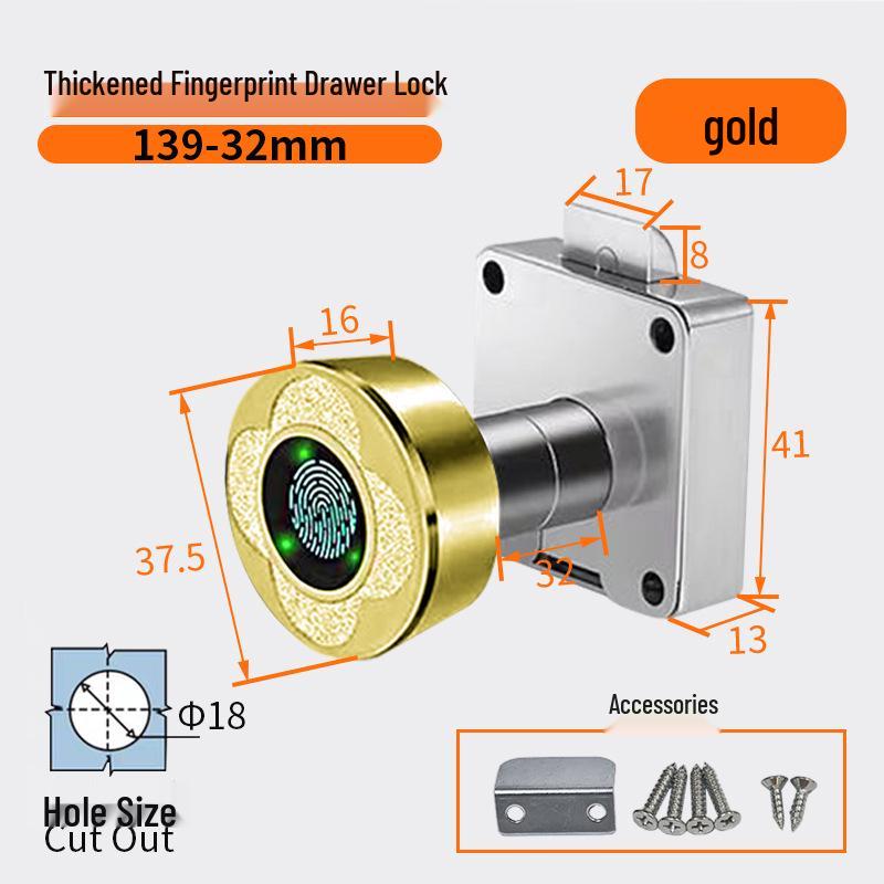 Smart Fingerprint Cabinet & Drawer Lock for Desks & Mailboxes