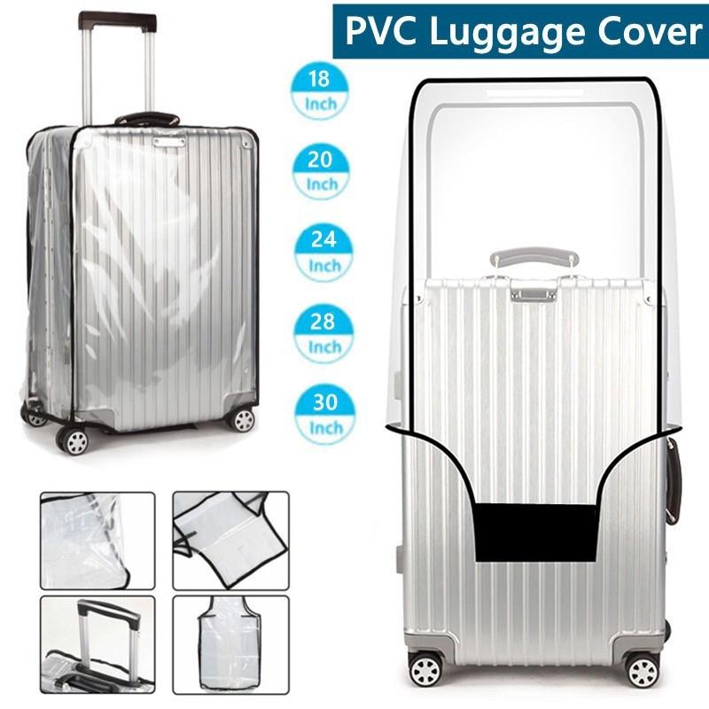 Travel Transparent Luggage Cover Waterproof And Dustproof Pvc Wear Resistant Fits 20-30 Inch Suitcases