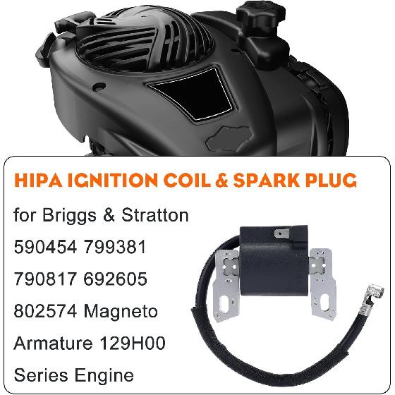 HIPA 590454 Ignition Coil Compatible With Brigg Stratt 799381 790817 692605 802574 Magneto Armature