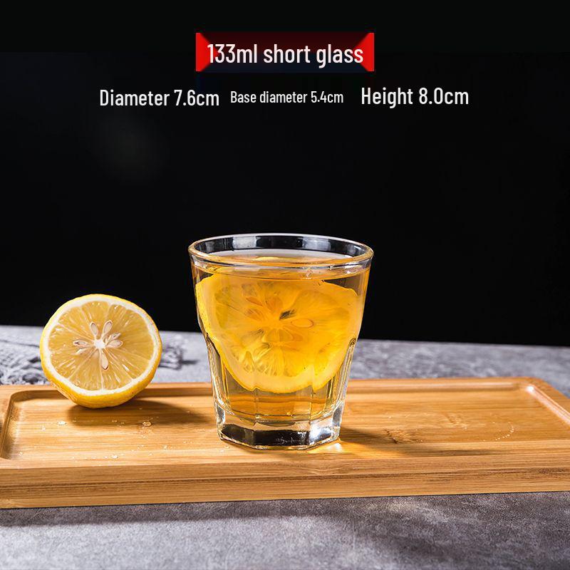 Libbey Large Octagonal Thickened Glass Cup – Heat Resistant, Transparent for Beer, Milk, Juice, Milk Tea, Water.