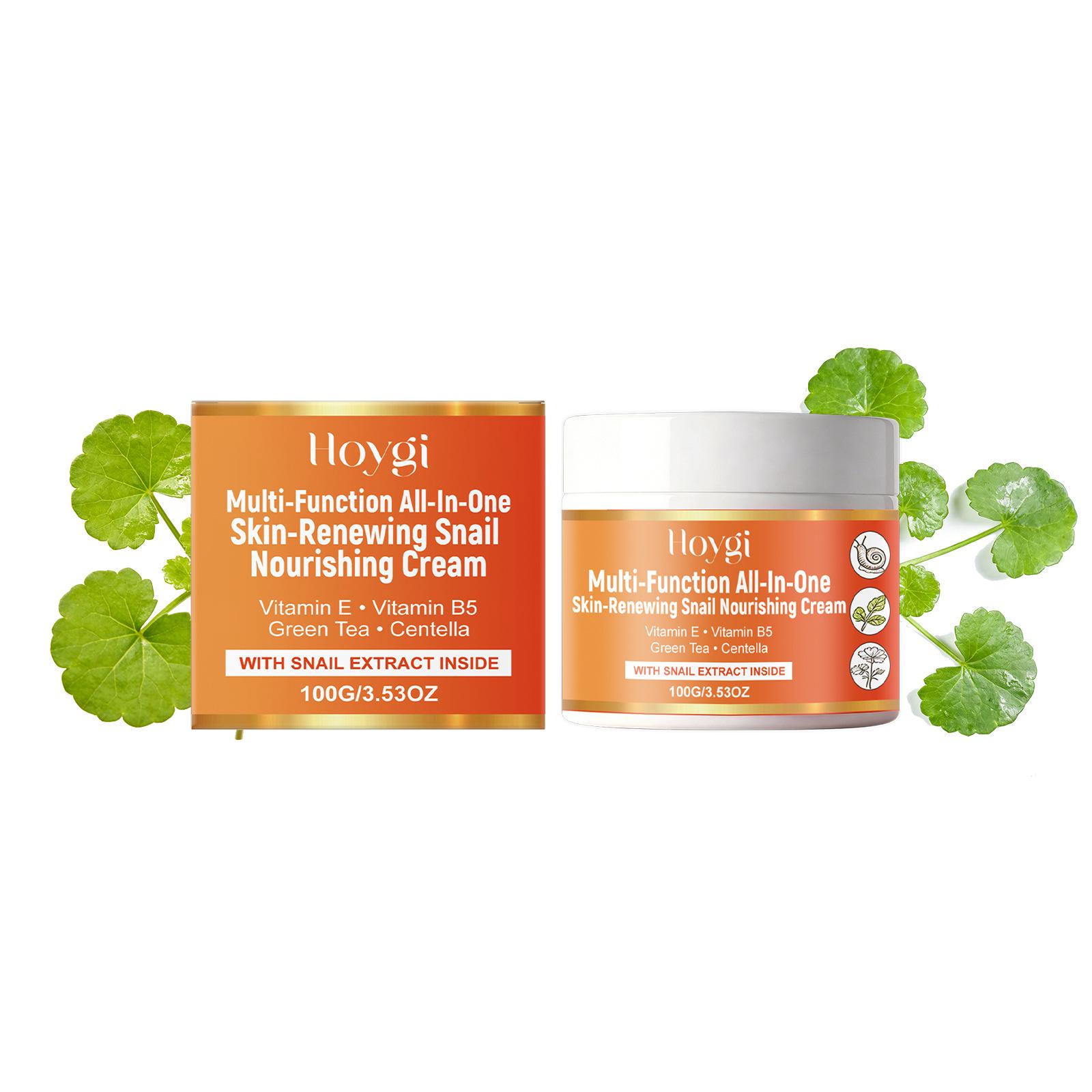 HOYGI Snail Mucin Face Cream: Plant Extracts, Gentle Hydration, Quick Absorption