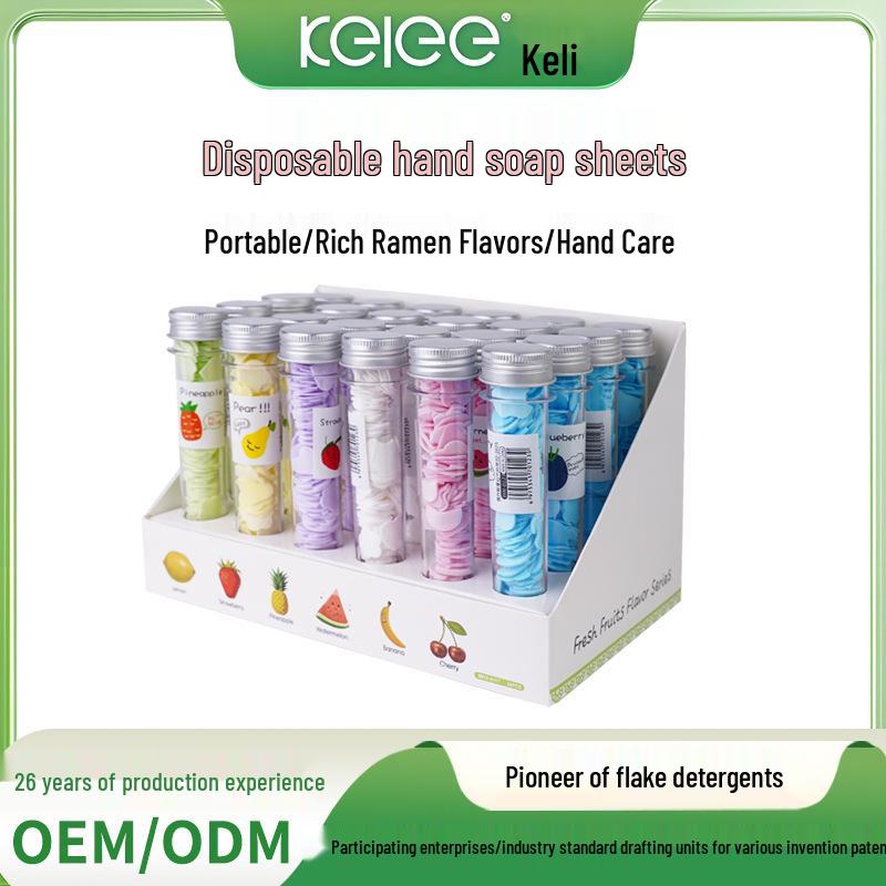 Portable Hand Washing Soap Sheets in Flower Shape for Travel and Outdoor Use