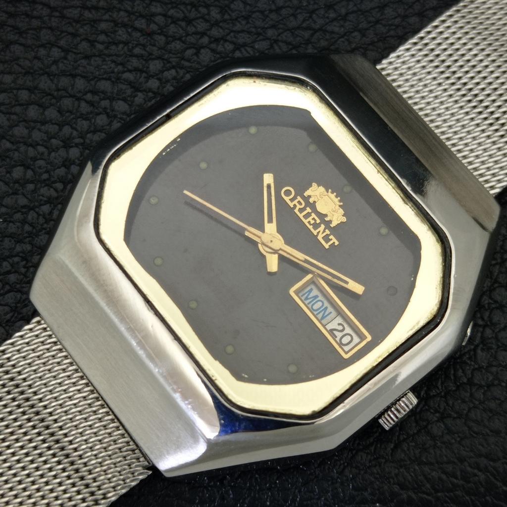 JAPAN VINTAGE ORIENT CRYSTAL AUTOMATIC 46941 MENS ORIGINAL DIAL WATCH a704948-1