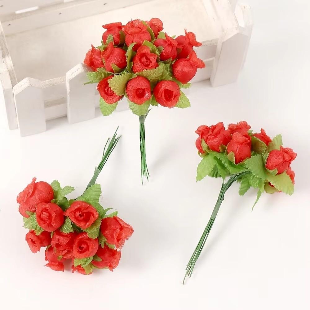 Silk Rose Simulation Flowers 12 Heads Artificial Flowers  Valentine's Day Gift