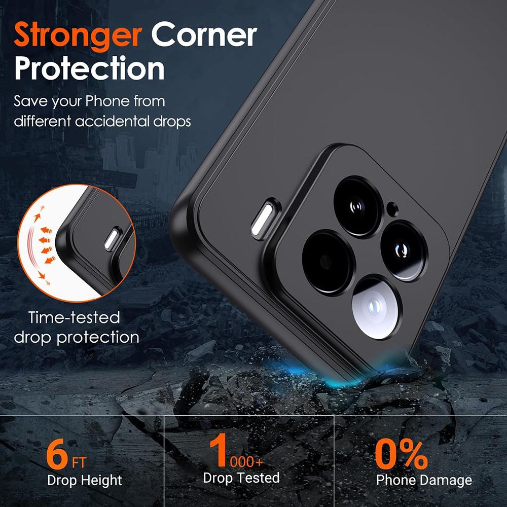 Luxury Matte Silicone Soft Case For Xiaomi Mi 15 14 14T 13 13T 12 12X 12S 12T Lite Pro Ultra Solid Black Frosted Cover Tpu Shell
