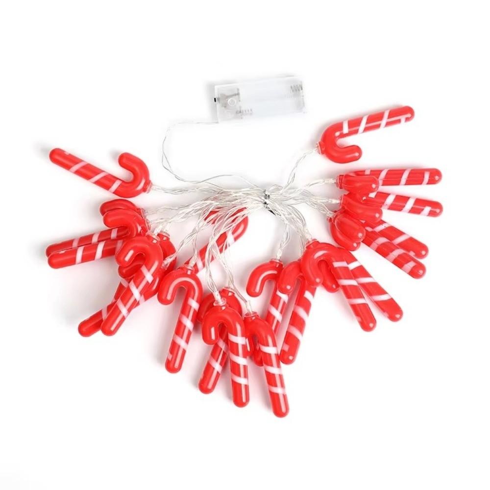 10/20/40 LED Candy Cane Light Santa Hat Xmas Tree Ornament  Home Decoration