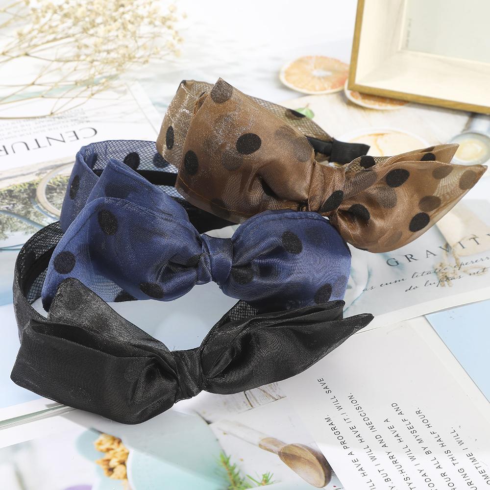 Women Elegant Elastic Stretch Plain Rabbit Bow Style Hair Band Headband Turban Women Elegant Elastic Stretch Plain Rabbit Bow Style Hair Band Headband Turban