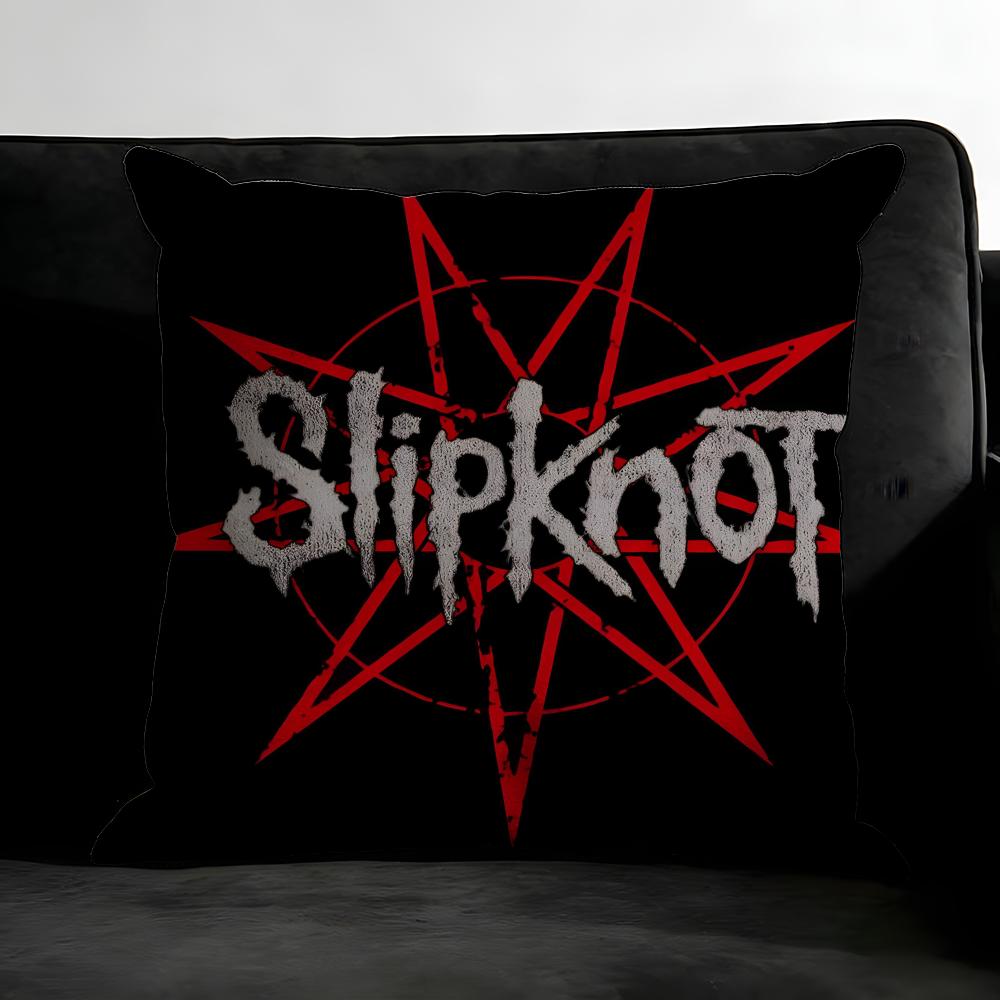 S-Slipknot Band Cushion Cover Pillowcase Ultra Soft Skin Friendly Fabric Cloud Like Comfort & Concealed Zipper