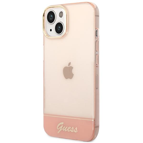 Guess Guhcp14Mhgcop Iphone 14 Plus / 15 Plus 6.7 Różowy/Pink Twarde Etui Półprzezroczyste