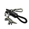 Alloy Dinosaur Charm Paired with a Hand-Woven Bracelet,Weseecase Keychain