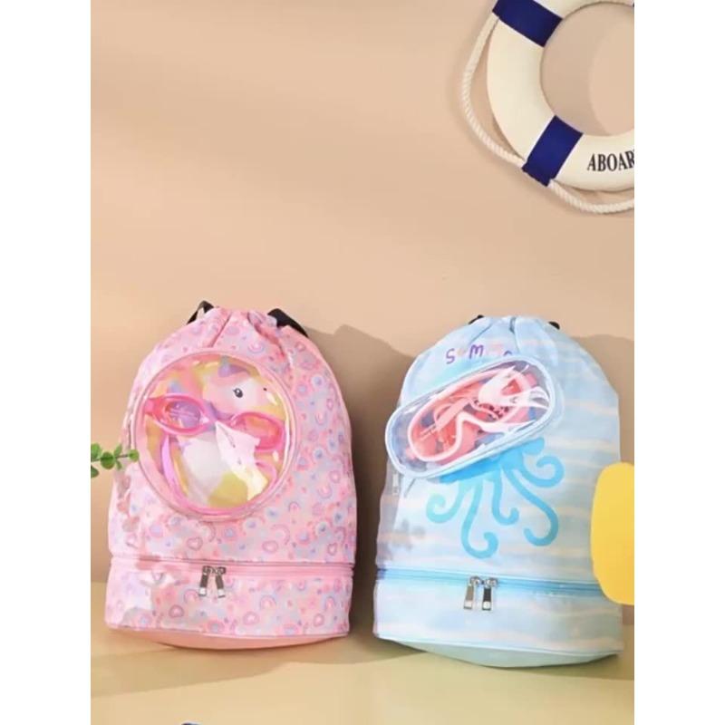Swimming Bag with Wet And Dry Separation, Fitness Travel Backpack, Portable Bathing Bag, Large Capacity Dual-Use Backpack for Storing Swimming Gear