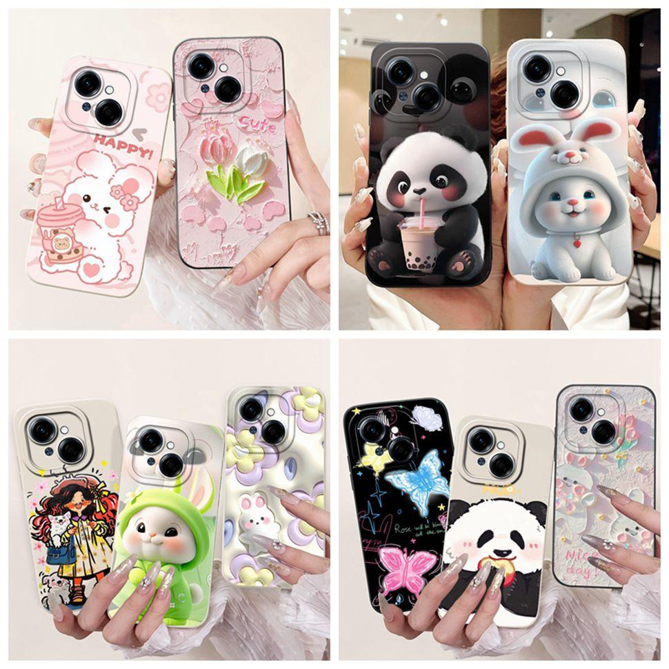 Cute Panda For Tecno Spark Go 1 2024 Case Soft Silicone Cover For Tecno Spark Go 2025 SparkGo 1 Go1 Pop 9 Pop9 Case Bags 6.67"