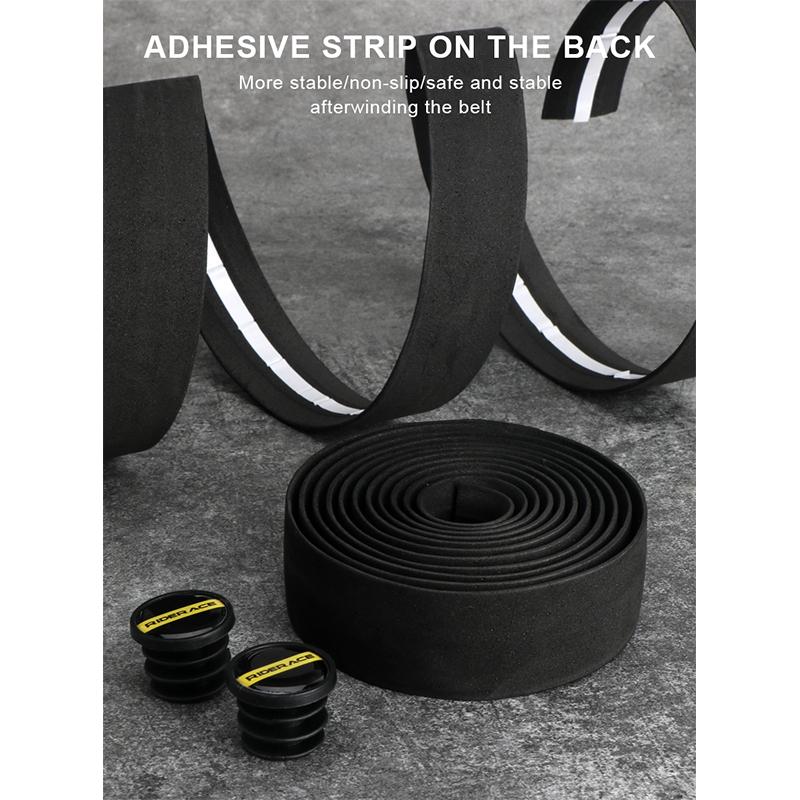 2 stk Sykkelstyretape Kamuflasje Ultralett Sklisikker Svamp Landeveissykkel Styrestropp Med Styreplugger Sykkeltilbehør