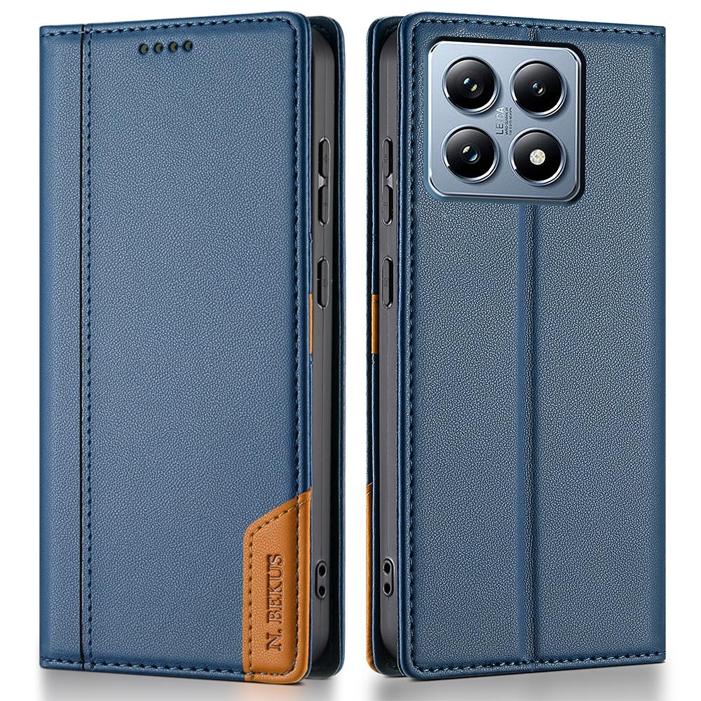 N.BEKUS P3 For Xiaomi 14T Case RFID Blocking Wallet Stand PU Leather Flip Phone Cover