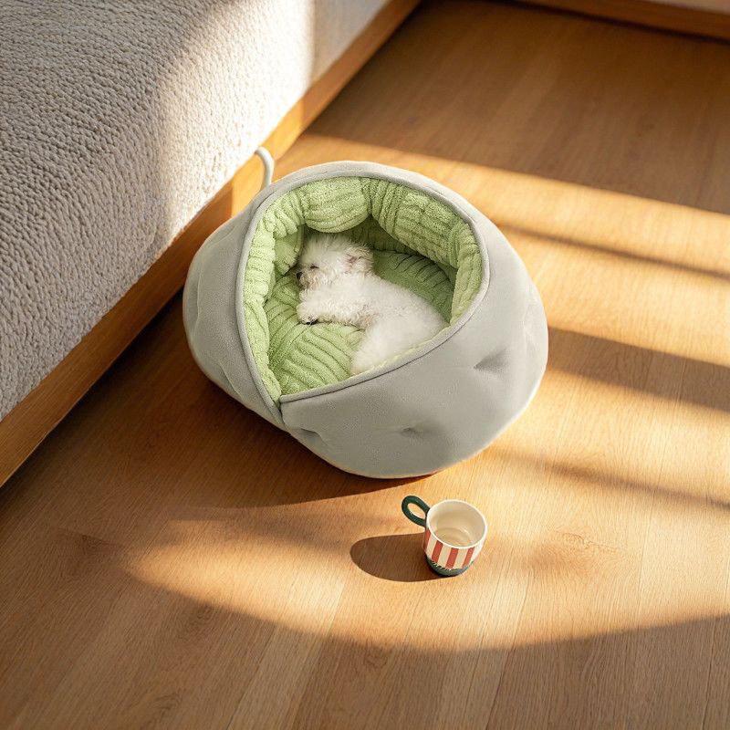 2025 Cozy Winter Dog Bed for Small Breeds - All-Season Comfort for Teddy Dogs
