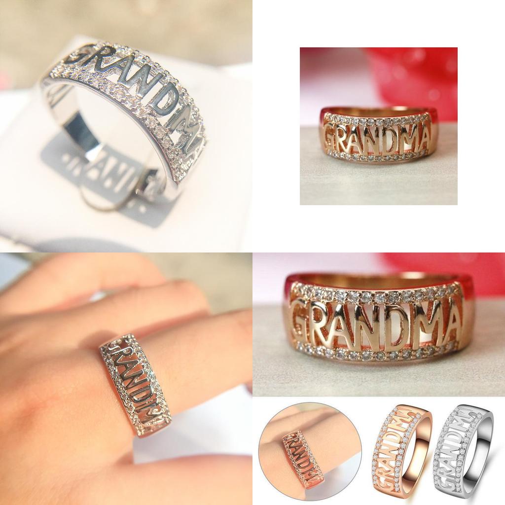 Eleganter Modeschmuck Oma Buchstabenring Ideal für Besondere Familienanlässe