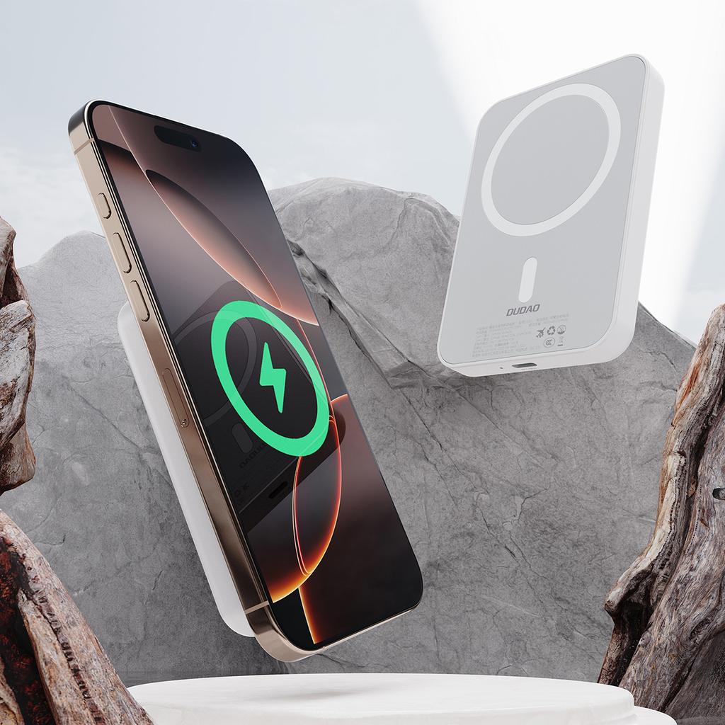 Powerbanka K26S 5000mAh 20W USB-A / USB-C / MagSafe - bílá