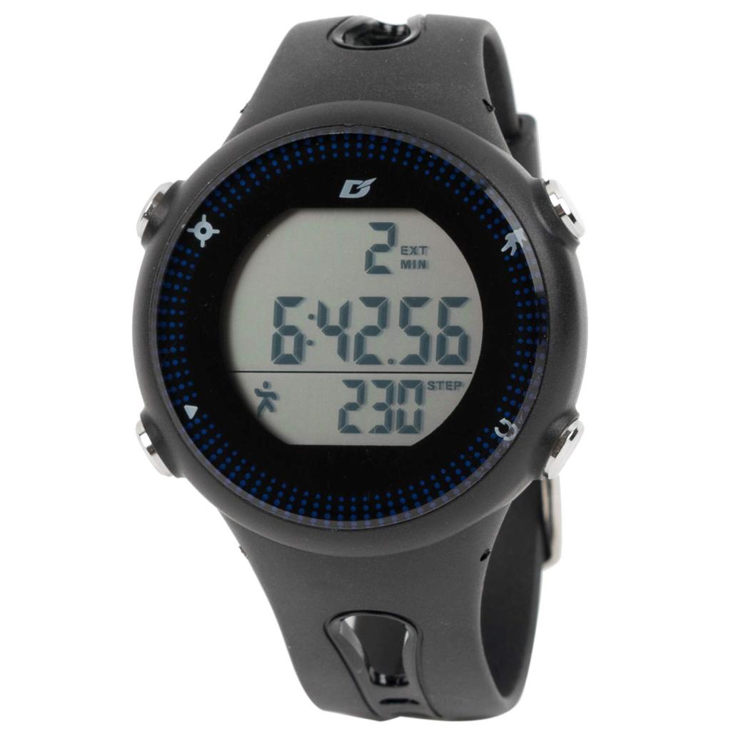 Arias Men's Digital Wristwatch with Pedometer, Black and Blue, ADWW18111PM-05