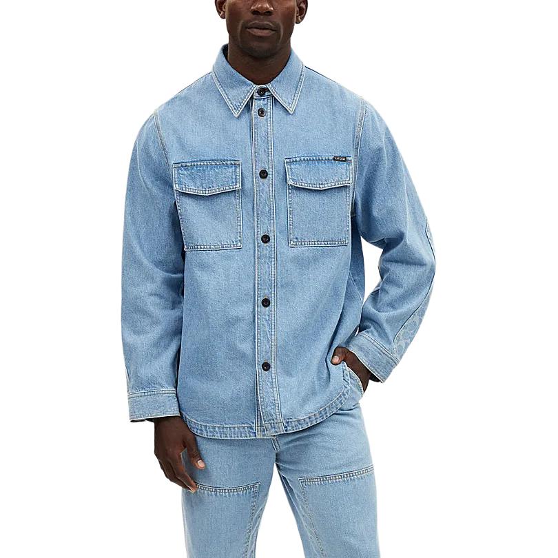 COACH SS24 Shirt Men's Light Indigo CM799-NIM