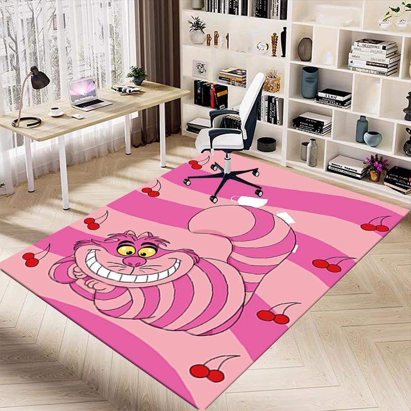 Cheshire Cat Cherries Carpet For Playroom Bedroom Living Room Sofa Home Decorkids Game Area Rug Nonslip Floor Mat
