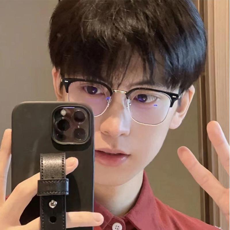 New unisex square polygon glasses for men women metal frame glasses plain glasses Nearsighted Eyewear Glasses -1.0 -2.5 -2