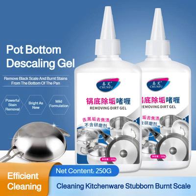 Poderoso Limpador de Panelas e Frigideiras de Aço Inoxidável Desengordurante Forte e Removedor de Esfrega Preta Gel Limpador de Fundo Queimado para Utensílios de Cozinha