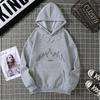 2025 new women's fleece sweater print pocket print hoodie
