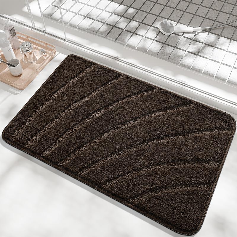 3D Bathroom Soft Plush Anti-skid Mat Super Absorbent Solid Color Rug for Toilet/Washroom Durable Easy To Clean Carpet Alfombra