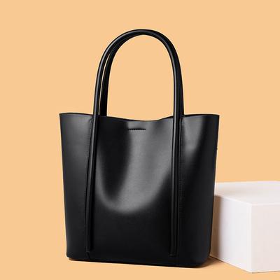 Genuine Leather Women'S Bags Are Simple And Large-Capacity Tote Bags, Mother And Child Bags, And Two-Layer Cowhide Bags.