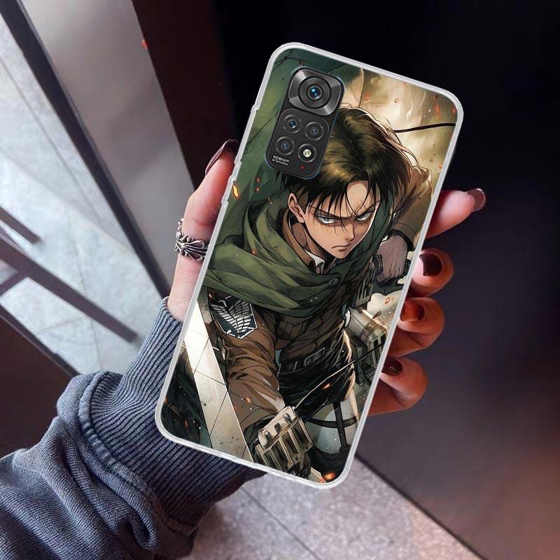 A-Attack on T-Titan Levi Phone Case For Xiaomi Redmi Note 10 11 12 13 14 15 Pro Plus 11S 12S 14S 11T 11E 10S Soft TPU Back Cover