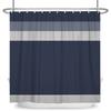 Minimalist Striped Shower Curtain Modern Color Block Gradient Design Waterproof Bath Curtain Bathroom Decor Polyester With Hooks