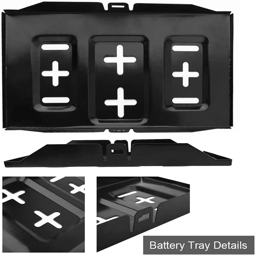 Car Fixed Battery Hold Down Tray Corrosion-Resistant Steel Storage Battery Holder Adjustable Bracket Clamp Battery Tray