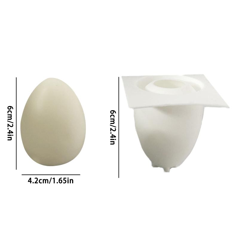 Cute Egg Shape Candle Making Mold Unique Resin Casting Silicone Mould for DIY Handmade Scented Candle Soap Cake Mould