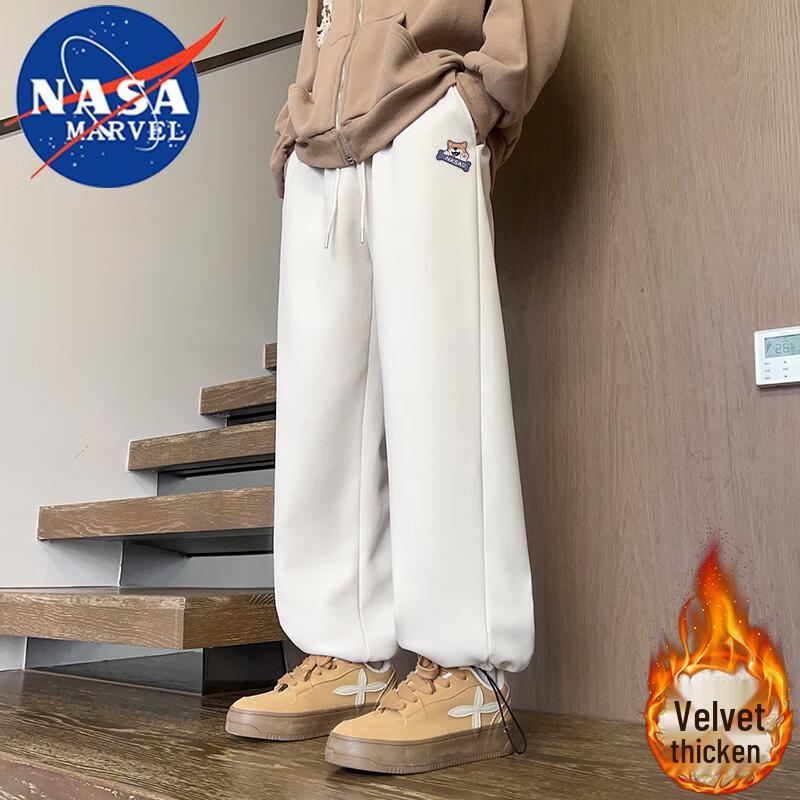 NASA MARVEL Men's Fleece-Lined Straight-Leg Trousers