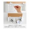 Yamazaki Jitsugyo [Gypsum board tweezers and wood screws included that make holes less noticeable] Wall-mounted key hook, long, natural, W33 x D5.7 x