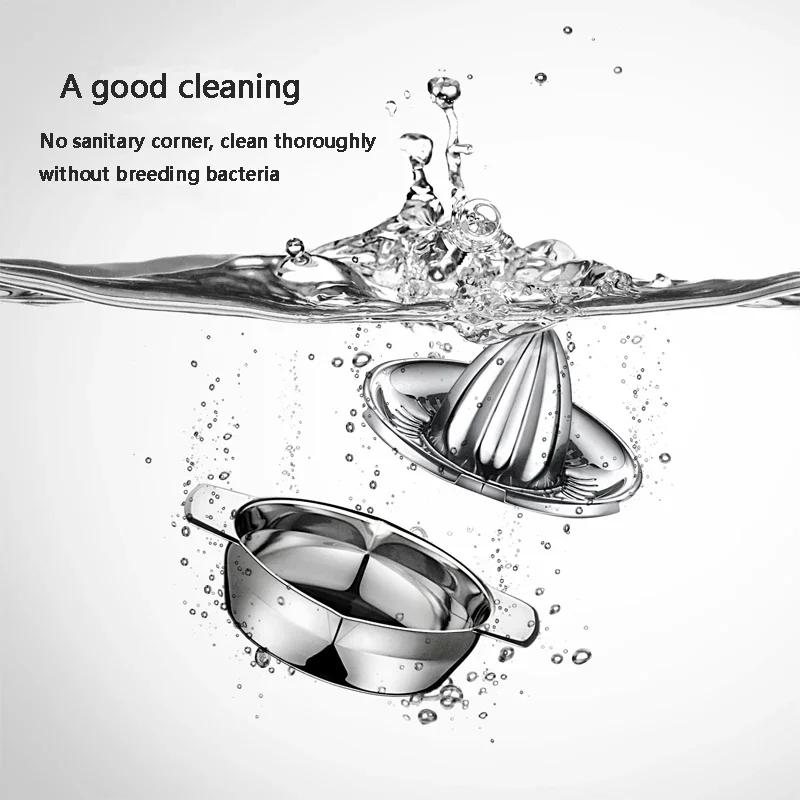 100% Hand Pressed Manual Fruit Juicer, 304 Stainless Steel Citrus Kitchen Accessories Tools, Portable Lemon Orange Juice Maker