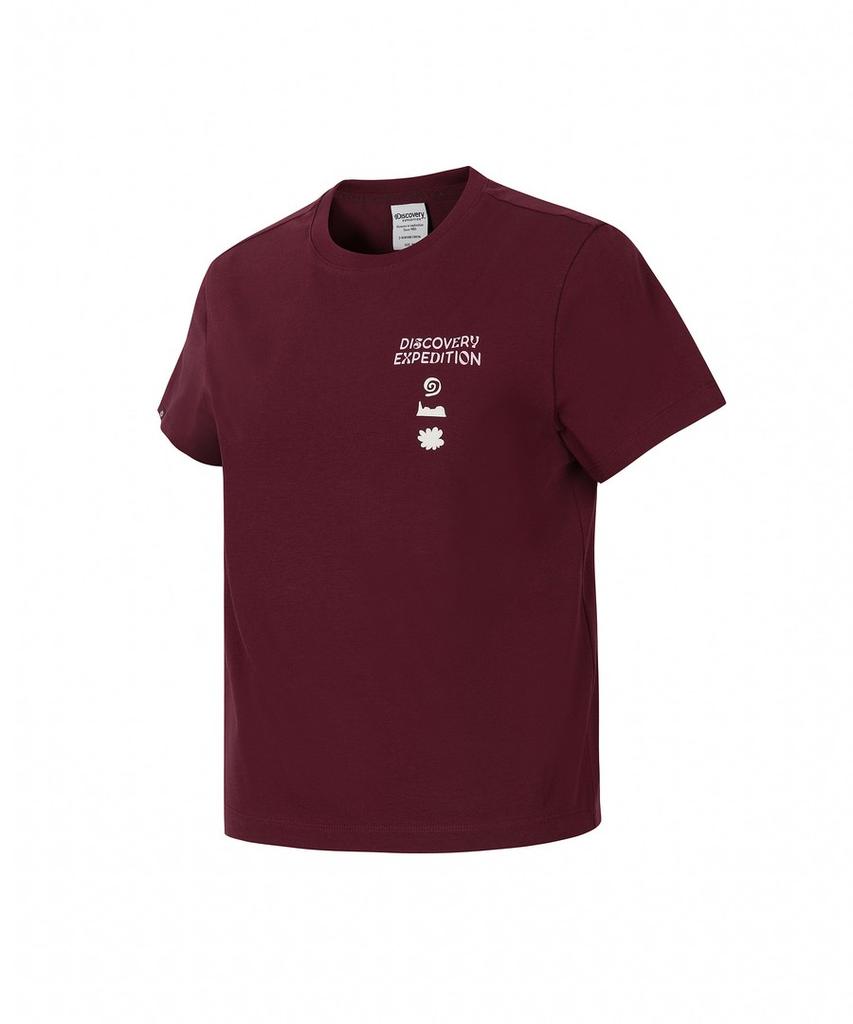DISCOVERY EXPEDITION Women'S Freshvent Nature Crop Short Sleeve T-Shirt (D/Wine)