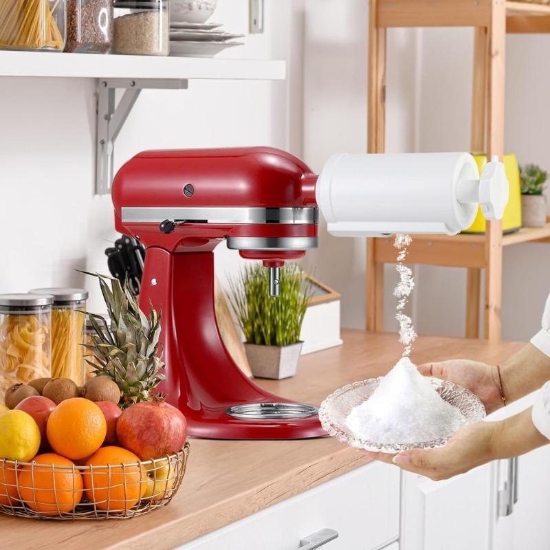 Ice Crusher Accessory for Kitchen Stand Mixer Replacement Parts Ice Shaver Attachment Home Snow Cone Maker Accessories