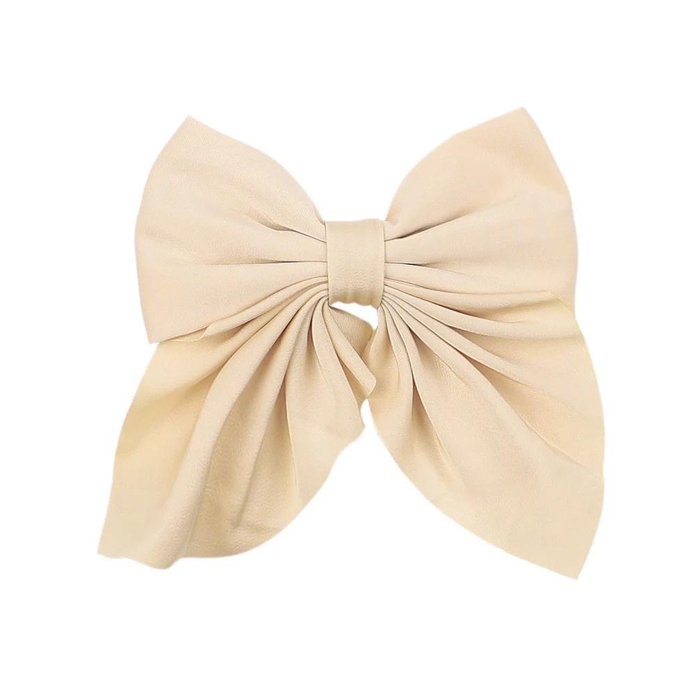 5Piece Mixed Color Ribbon Bow Girls Hair Clips Elegant Solid Color Bow Hair Accessories Hair Clips for Girls Headwear
