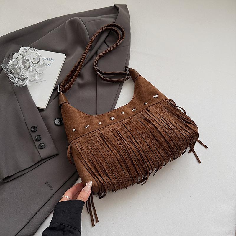 Fashionable and Trendy Retro Fringed Bag, Casual and Stylish Single-shoulder Crossbody Bag
